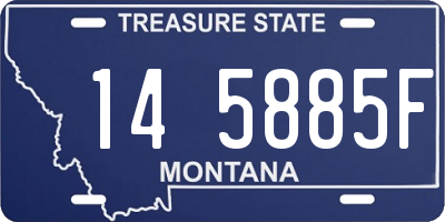 MT license plate 145885F