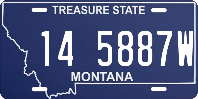 MT license plate 145887W