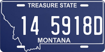 MT license plate 145918D