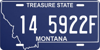 MT license plate 145922F