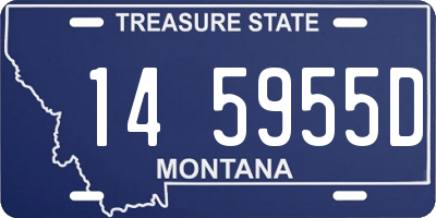 MT license plate 145955D