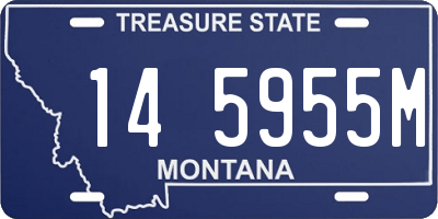 MT license plate 145955M