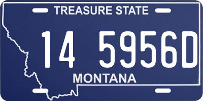 MT license plate 145956D