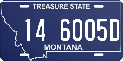 MT license plate 146005D