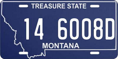 MT license plate 146008D
