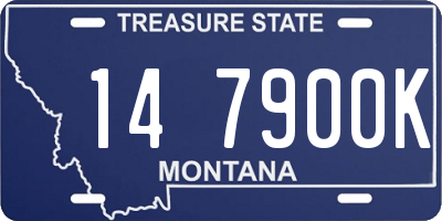 MT license plate 147900K