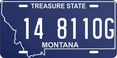MT license plate 148110G