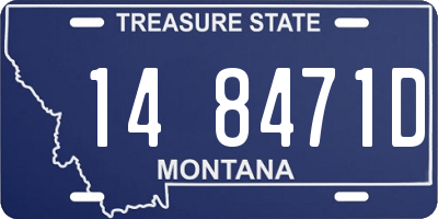 MT license plate 148471D