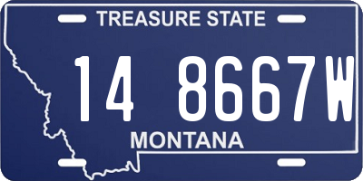 MT license plate 148667W