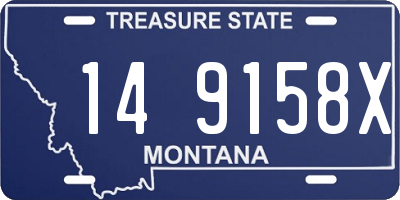 MT license plate 149158X