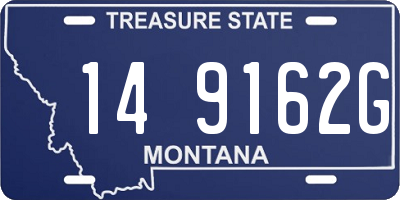 MT license plate 149162G