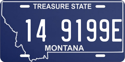 MT license plate 149199E