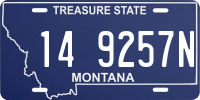 MT license plate 149257N