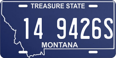 MT license plate 149426S