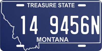 MT license plate 149456N