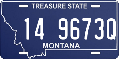MT license plate 149673Q