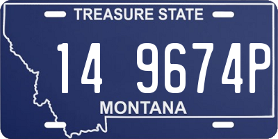 MT license plate 149674P