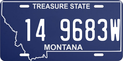 MT license plate 149683W
