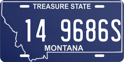 MT license plate 149686S