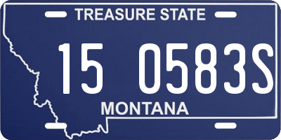 MT license plate 150583S