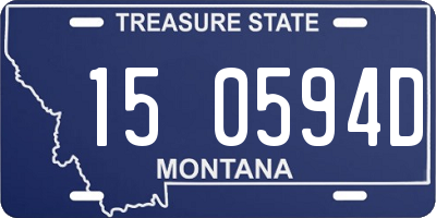 MT license plate 150594D