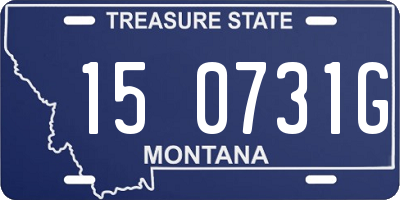 MT license plate 150731G