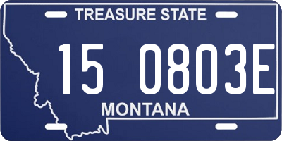 MT license plate 150803E