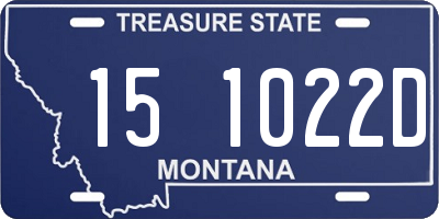 MT license plate 151022D
