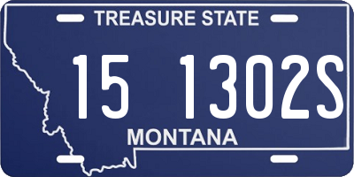 MT license plate 151302S