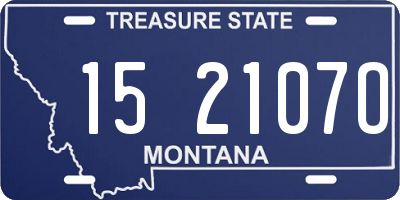 MT license plate 152107O