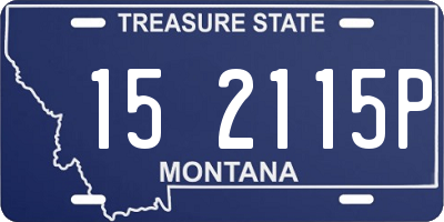 MT license plate 152115P