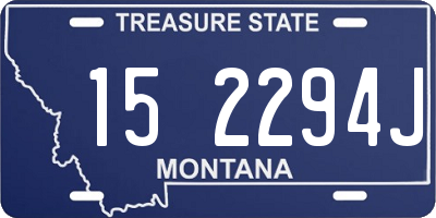 MT license plate 152294J