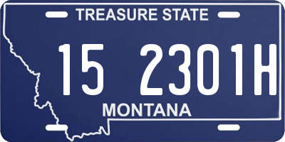 MT license plate 152301H