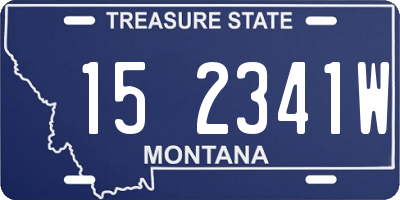 MT license plate 152341W