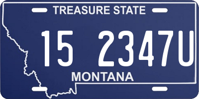 MT license plate 152347U