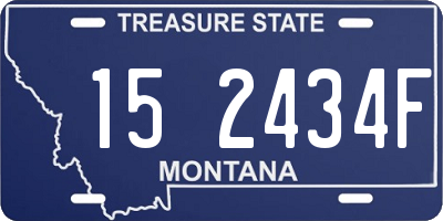 MT license plate 152434F