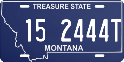 MT license plate 152444T
