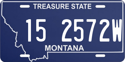 MT license plate 152572W