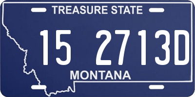 MT license plate 152713D