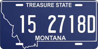MT license plate 152718D