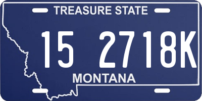 MT license plate 152718K