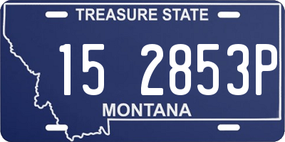 MT license plate 152853P