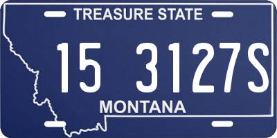 MT license plate 153127S