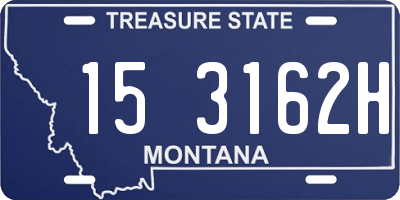 MT license plate 153162H