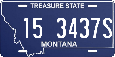 MT license plate 153437S