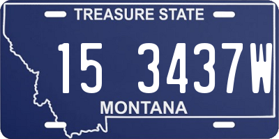 MT license plate 153437W