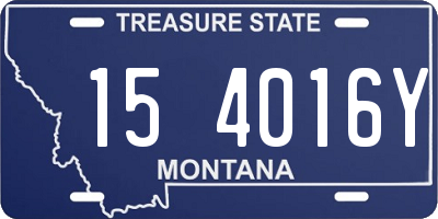 MT license plate 154016Y