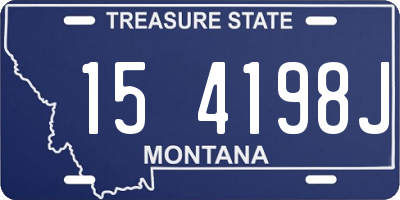 MT license plate 154198J
