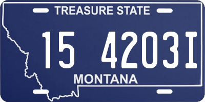 MT license plate 154203I