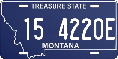 MT license plate 154220E